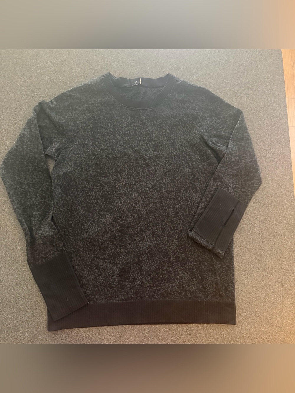 lululemon athletica Black Heather Crewneck Pullover